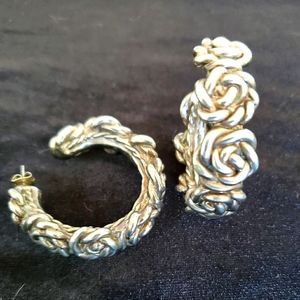 Large Sterling Silver Hoops